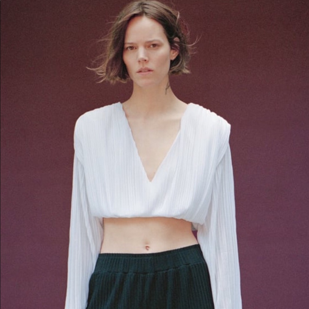 ZARA LONGSLEEVE CROP TOP
